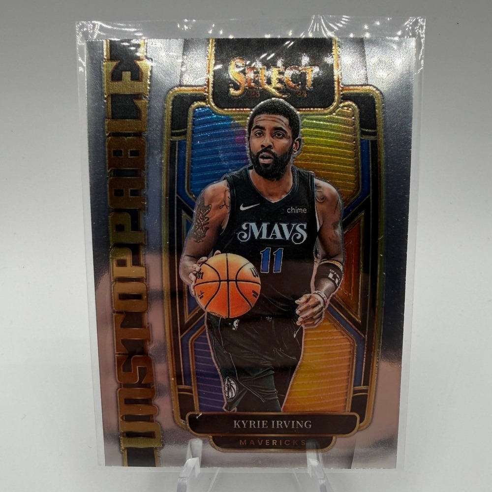 2023-24 Panini Select Kyrie Irving Unstoppable Silver Prizm No. 19 Mavericks